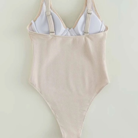 Apricot Ribbed swimsuit/bodysuit - Picture 4 of 7